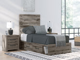 Best Deals Furniture - Ashley Furniture - Graystorm Twin Panel Storage Bed - Twin Panel Storage Bed - PCB2405B18